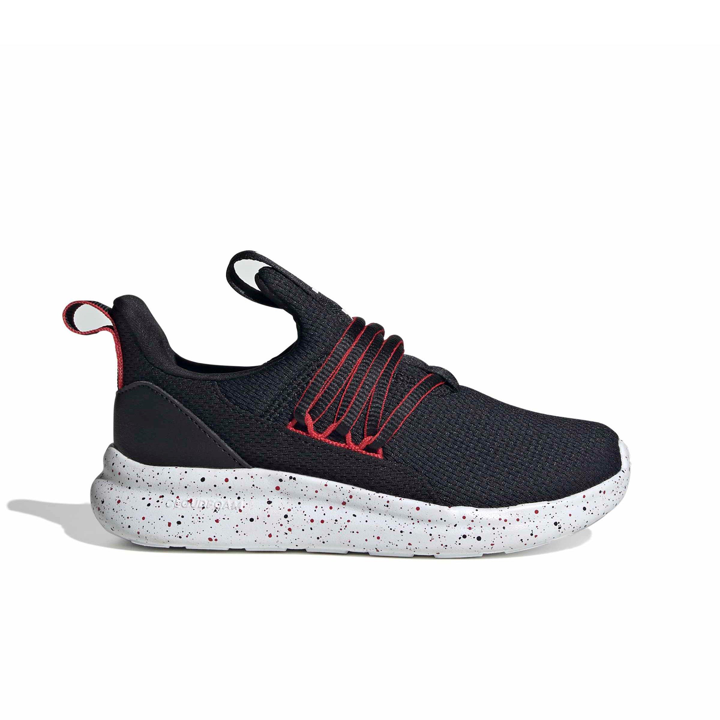 adidas Lite Racer Adapt 7.0 "Core Black/Ftwr White/Better Scarlet" Grade School Boys' Shoe - BLACK/WHITE/SCARLET